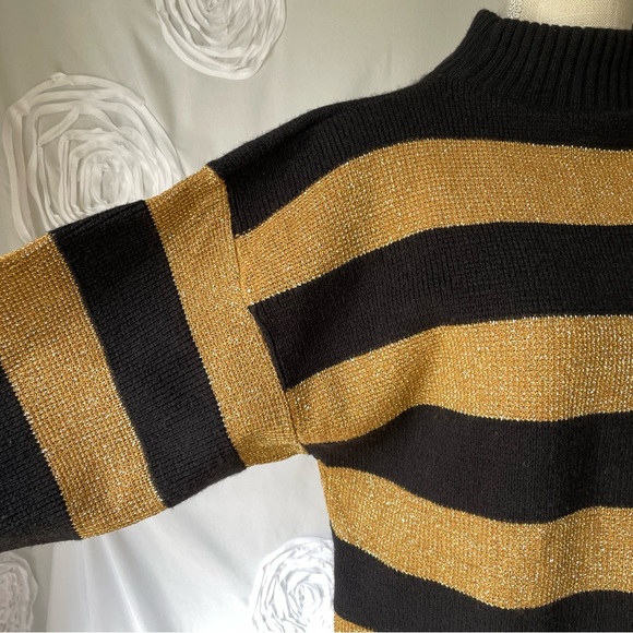 Vintage Colter Bay International black and gold striped oversized sweater, S - Picture 2 of 7